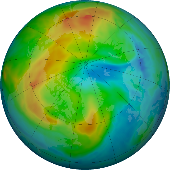 Arctic ozone map for 30 November 2014